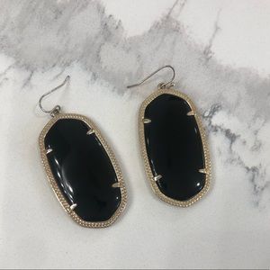 Kendra Scott Danielle Drop Earrings in Black Gold
